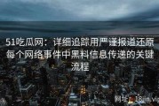 51吃瓜网：详细追踪用严谨报道还原每个网络事件中黑料信息传递的关键流程