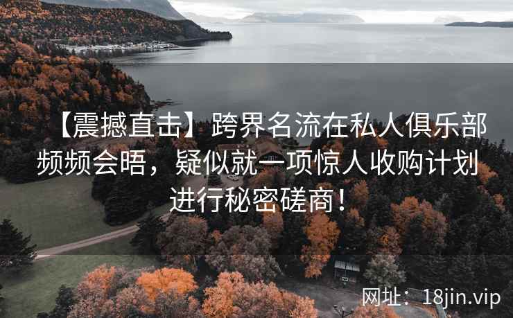【震撼直击】跨界名流在私人俱乐部频频会晤，疑似就一项惊人收购计划进行秘密磋商！