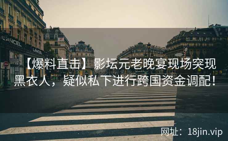 【爆料直击】影坛元老晚宴现场突现黑衣人，疑似私下进行跨国资金调配！