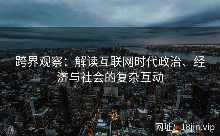 跨界观察：解读互联网时代政治、经济与社会的复杂互动